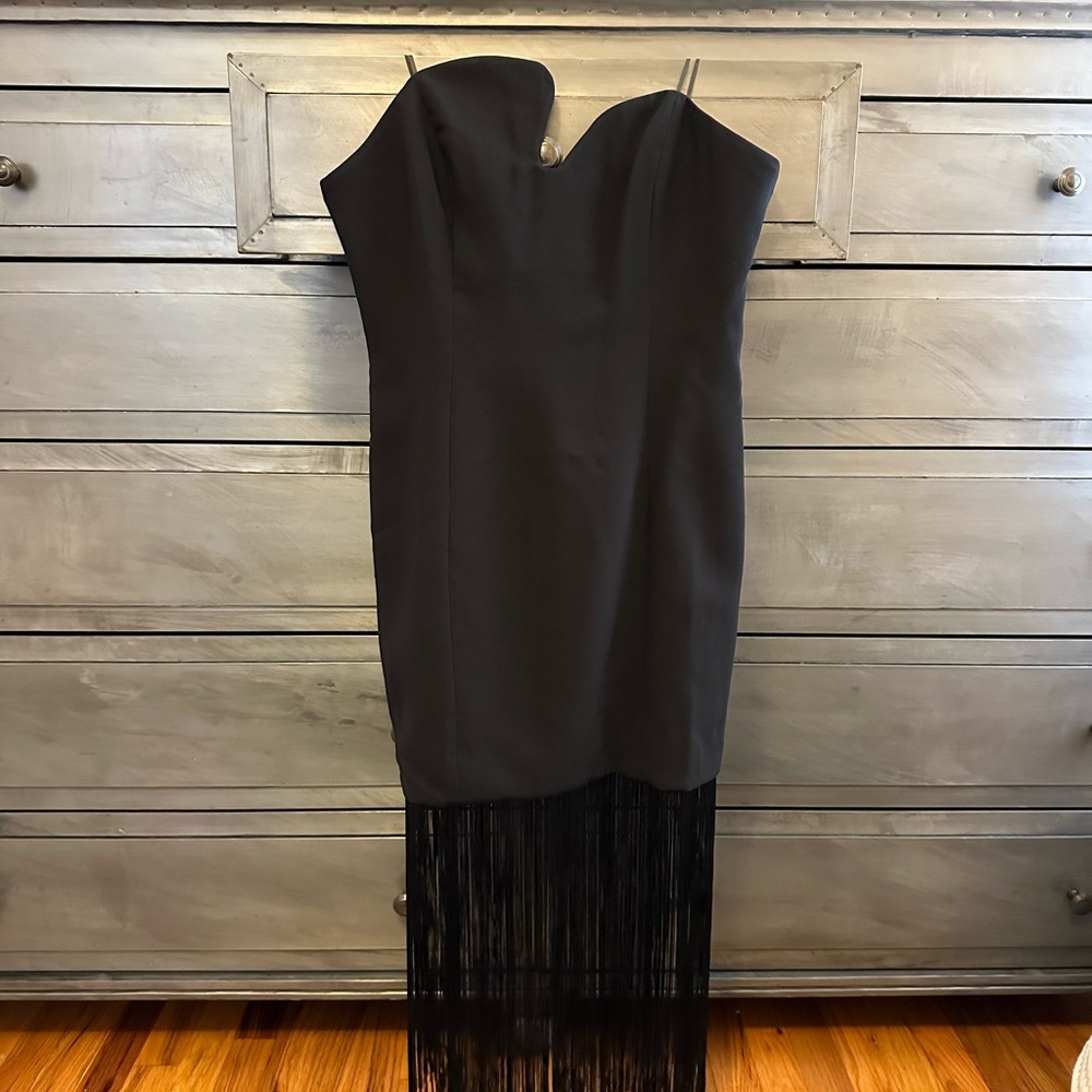 Amanda Uprichard Puzzle Dress w/Fringe, NWT, M